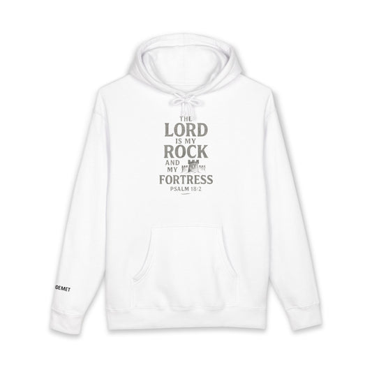 Psalm 18:2 Hoodie — "The Lord is My Rock and My Fortress" Christian Pullover