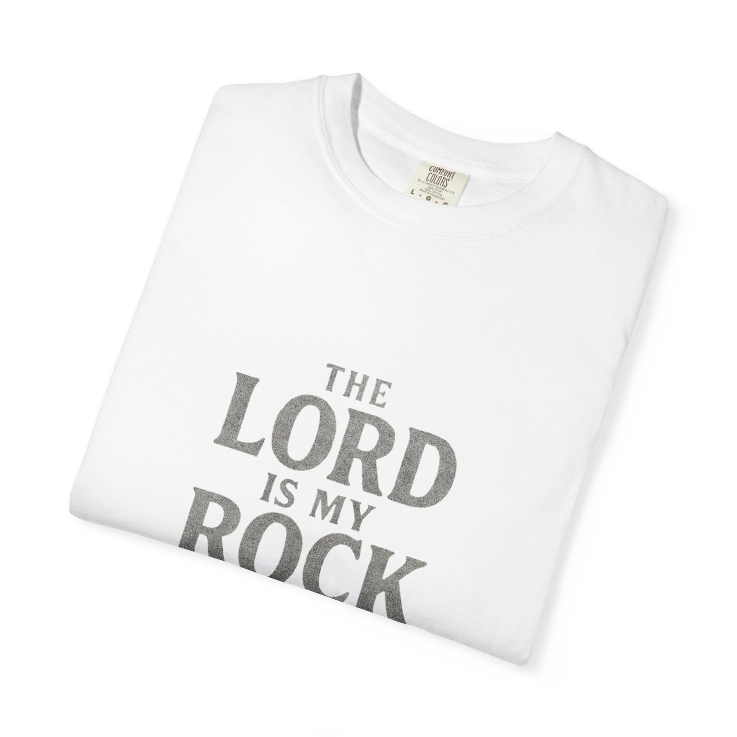Religious T-Shirt — “The Lord is my Rock ” Psalm 18:2 Christian Tee