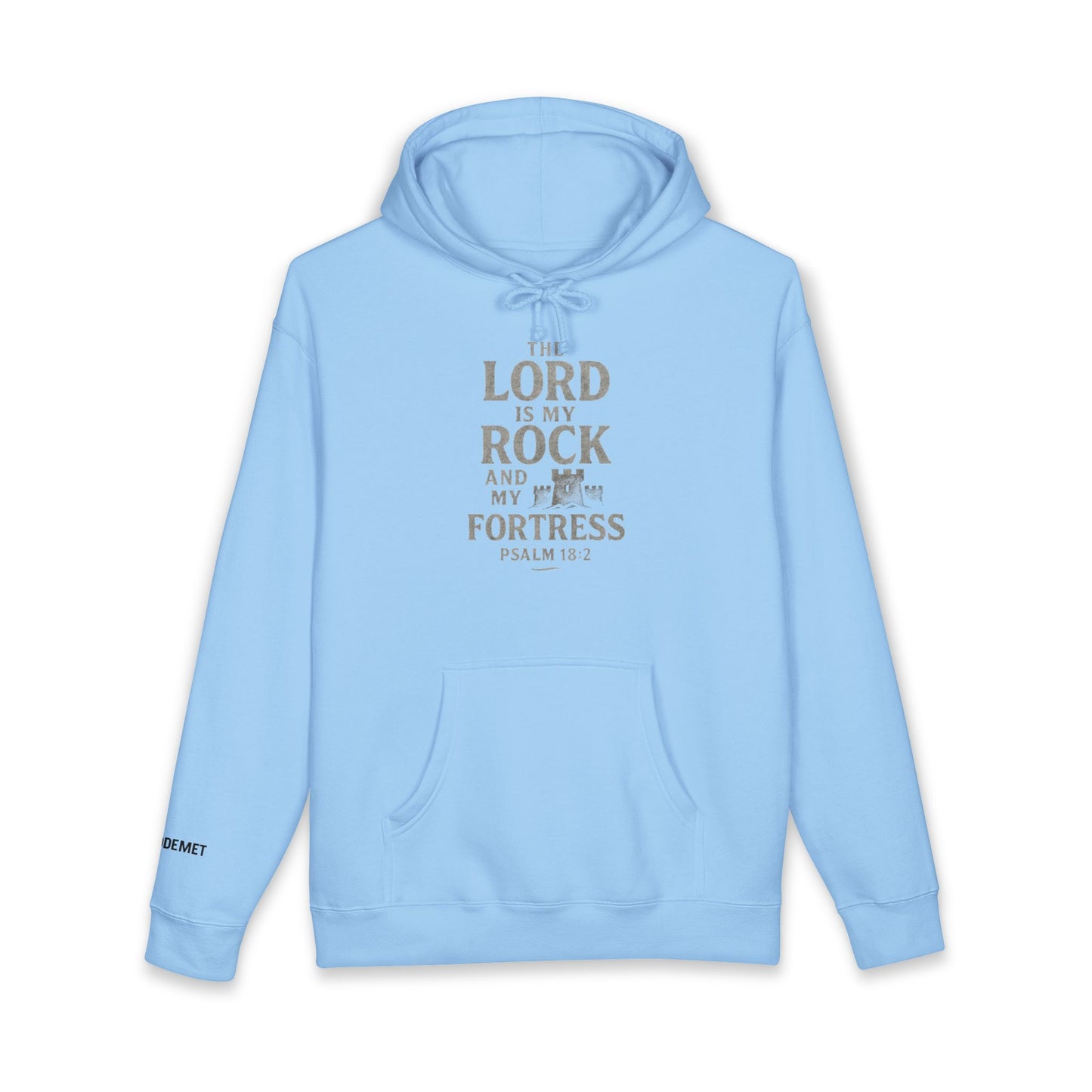Psalm 18:2 Hoodie — "The Lord is My Rock and My Fortress" Christian Pullover