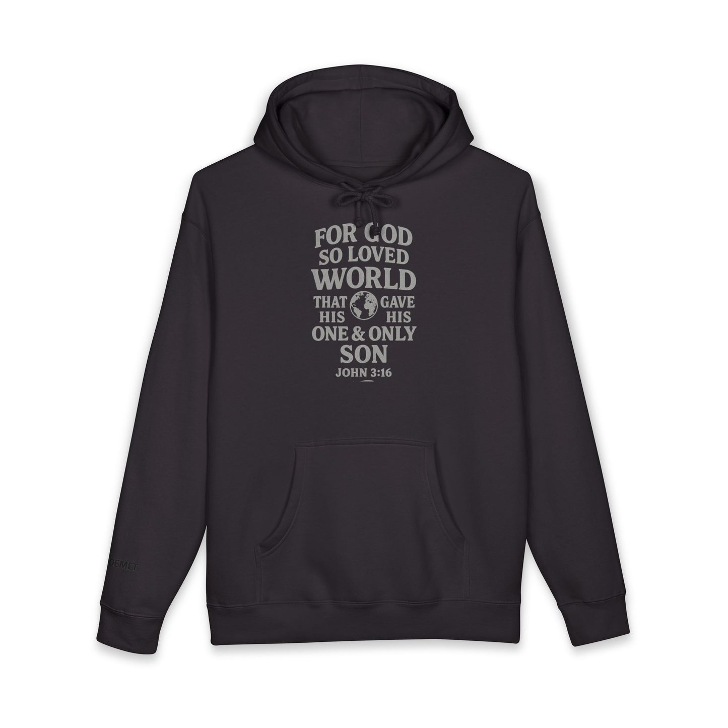 Christian Hoodie — “For God So Loved the World” John 3:16 Scripture Pullover