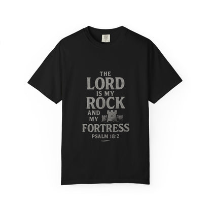 Religious T-Shirt — “The Lord is my Rock ” Psalm 18:2 Christian Tee