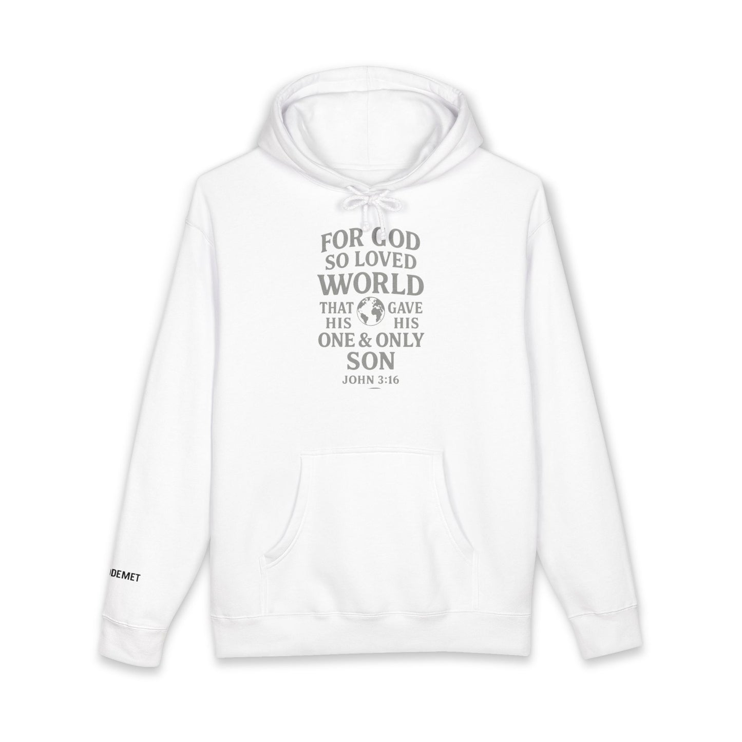 Christian Hoodie — “For God So Loved the World” John 3:16 Scripture Pullover