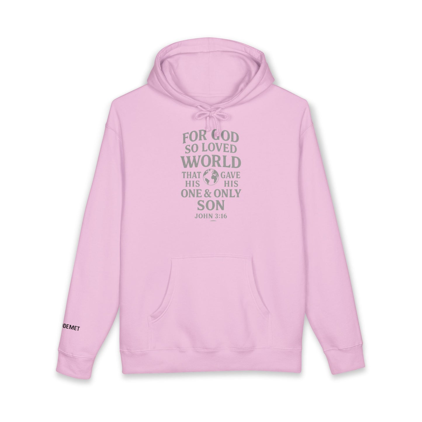 Christian Hoodie — “For God So Loved the World” John 3:16 Scripture Pullover