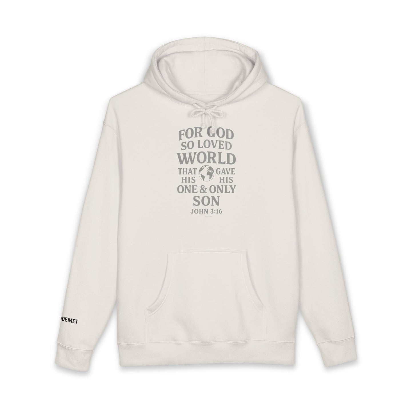 Christian Hoodie — “For God So Loved the World” John 3:16 Scripture Pullover