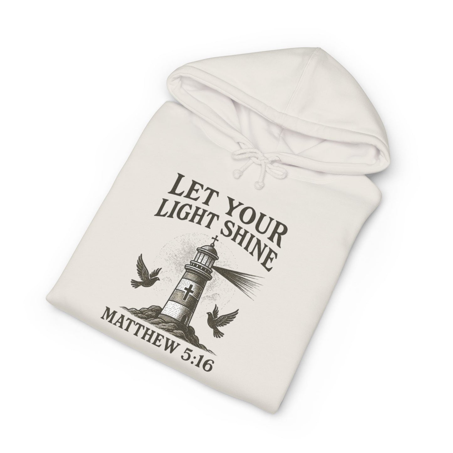 Let Your Light Shine Hoodie – Matthew 5:16 Christian Lighthouse Sweatshirt