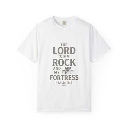 Religious T-Shirt — “The Lord is my Rock ” Psalm 18:2 Christian Tee