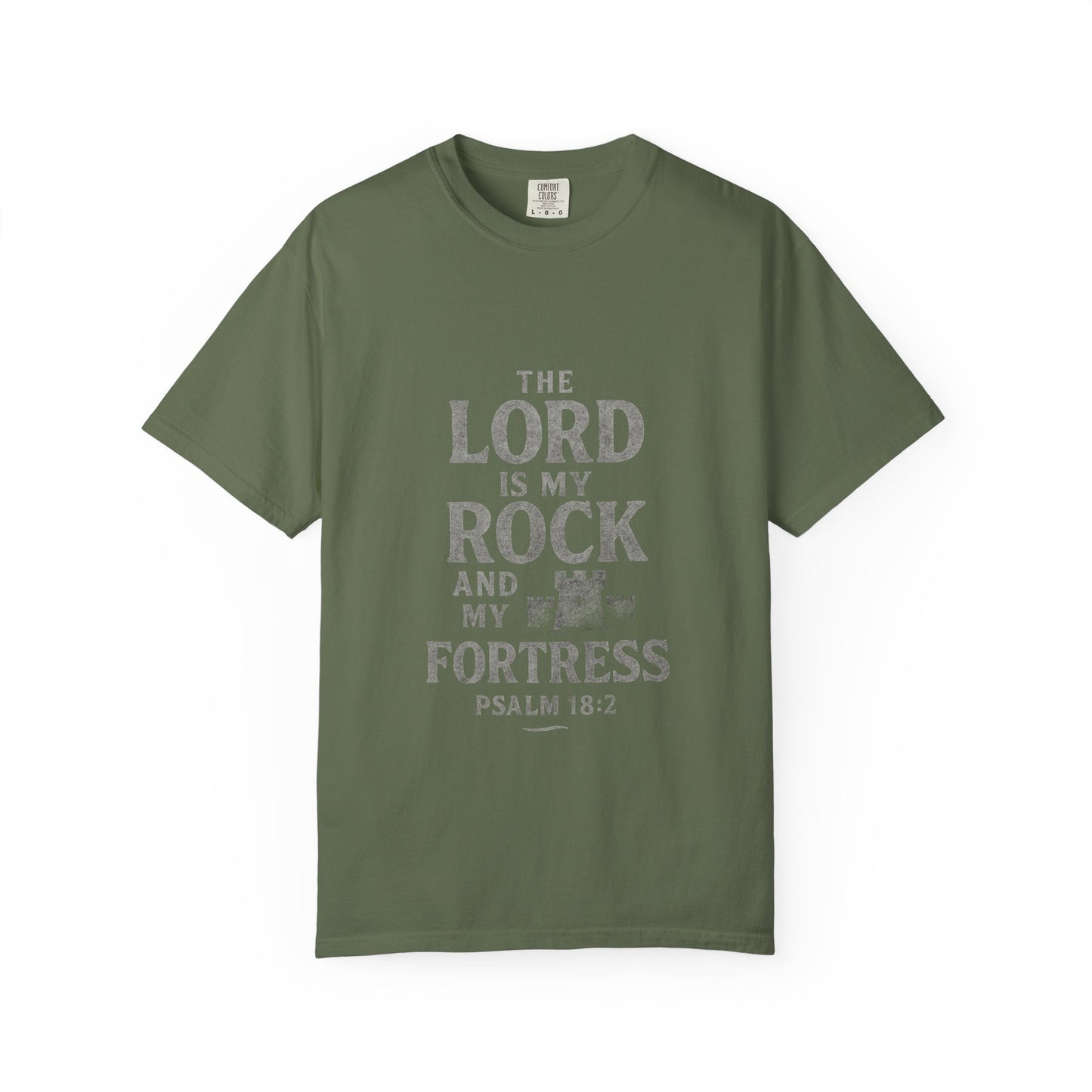 Religious T-Shirt — “The Lord is my Rock ” Psalm 18:2 Christian Tee