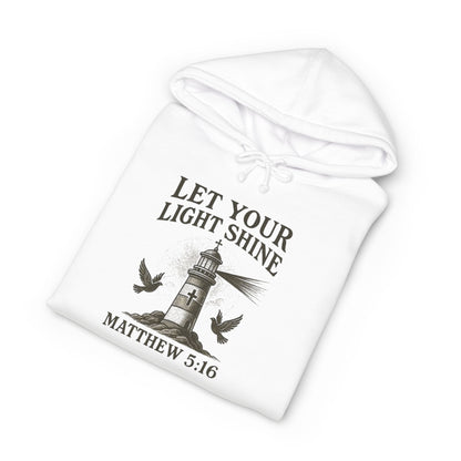 Let Your Light Shine Hoodie – Matthew 5:16 Christian Lighthouse Sweatshirt