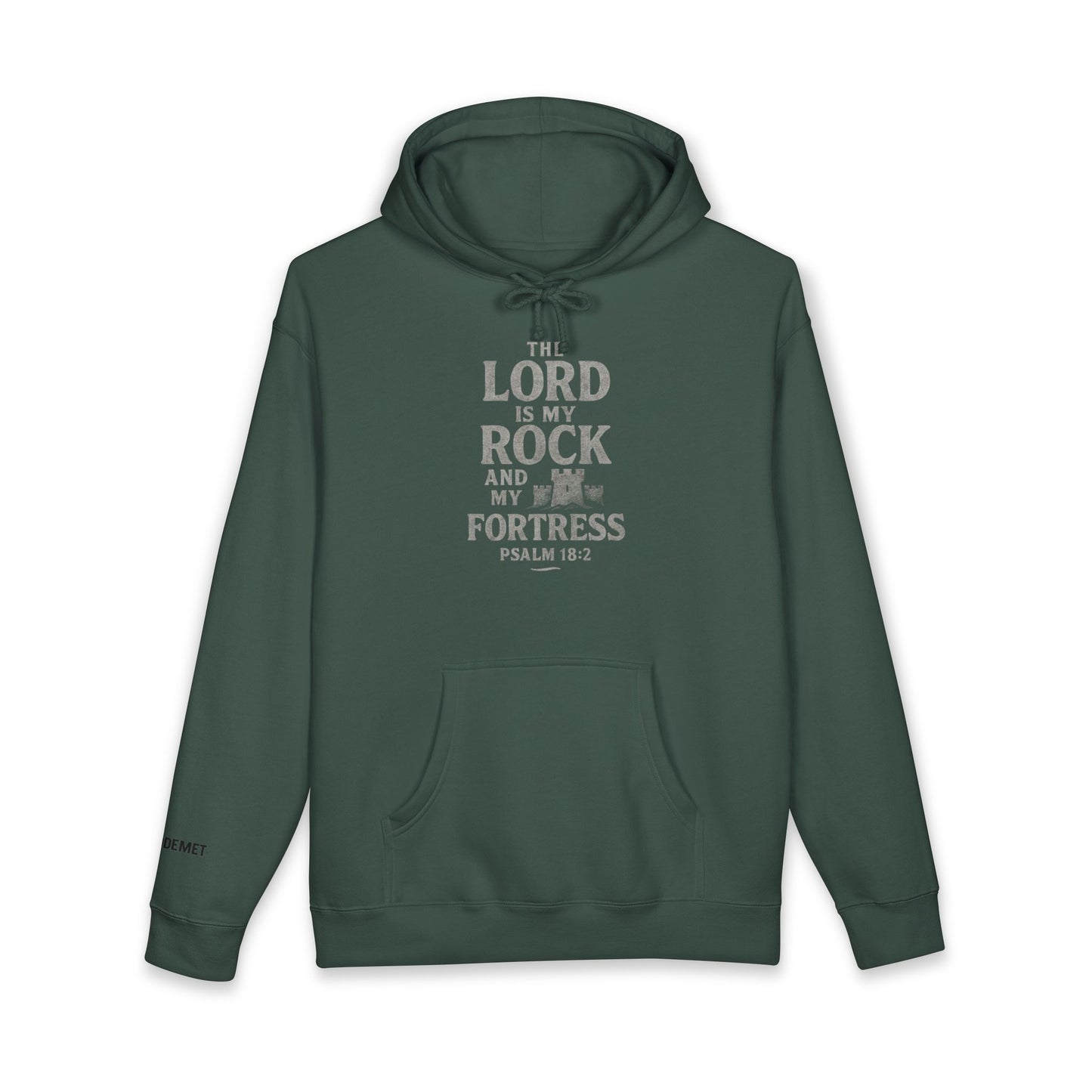 Psalm 18:2 Hoodie — "The Lord is My Rock and My Fortress" Christian Pullover