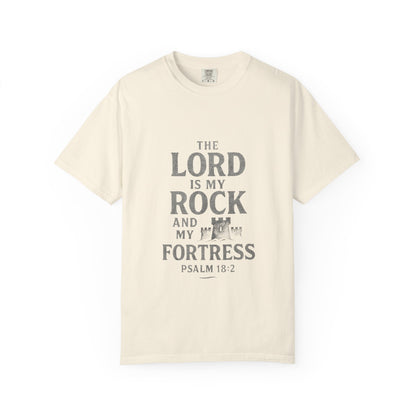 Religious T-Shirt — “The Lord is my Rock ” Psalm 18:2 Christian Tee