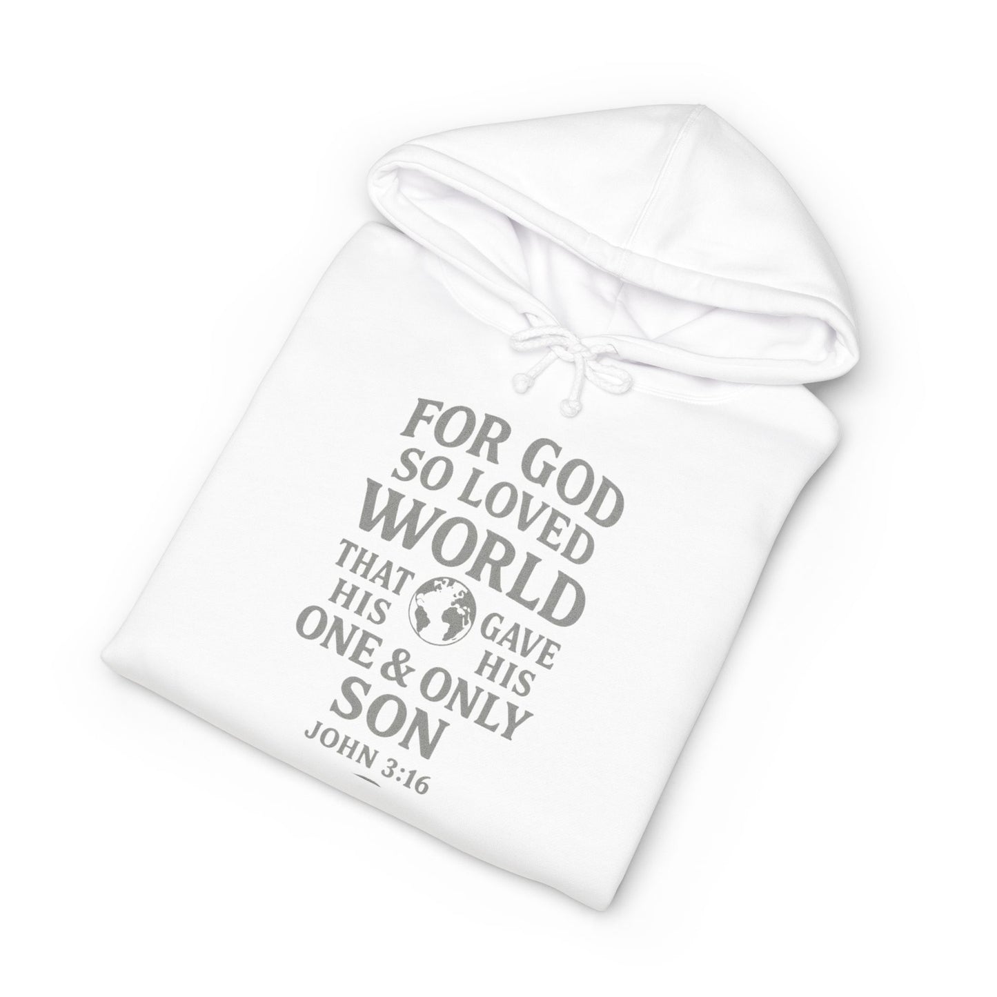 Christian Hoodie — “For God So Loved the World” John 3:16 Scripture Pullover