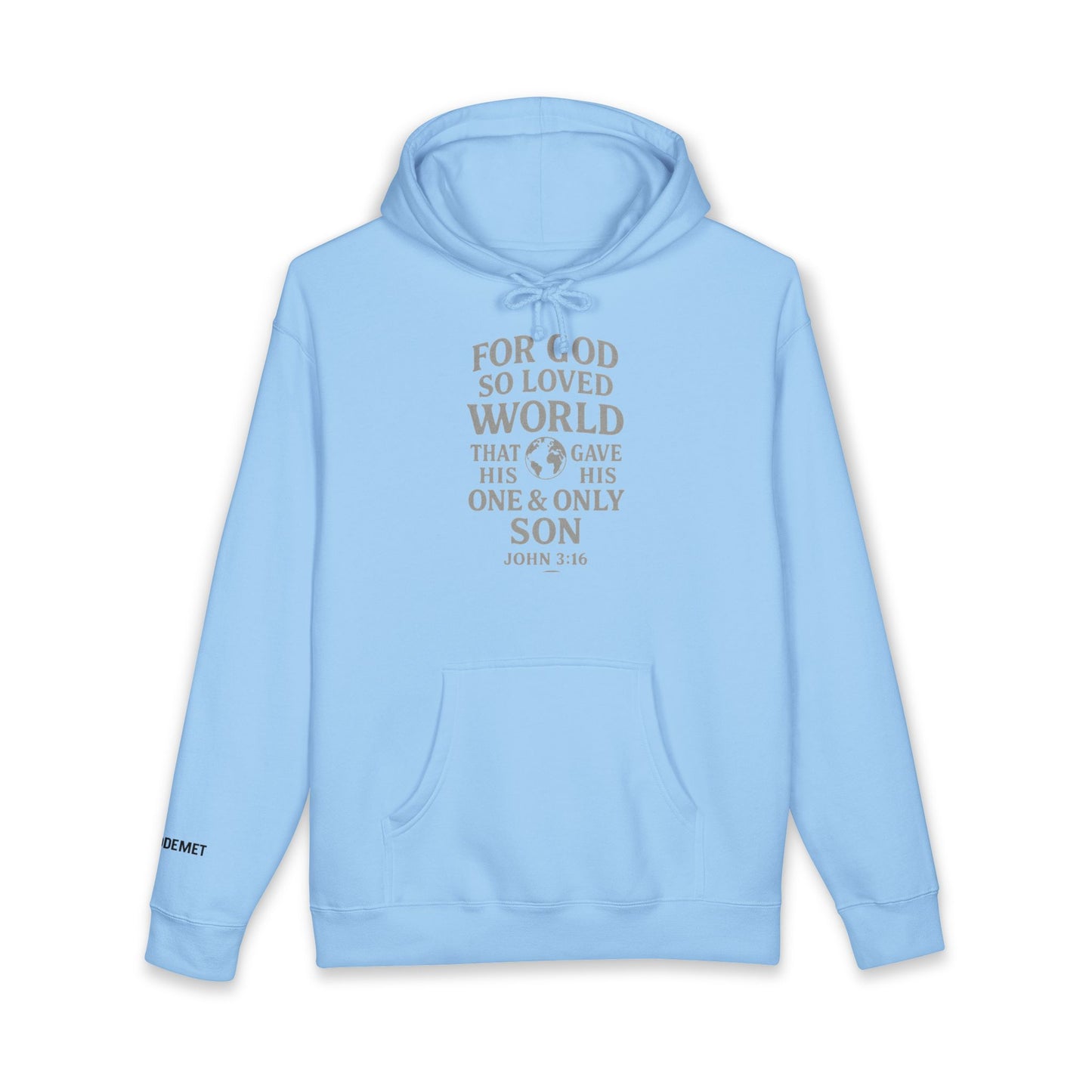 Christian Hoodie — “For God So Loved the World” John 3:16 Scripture Pullover