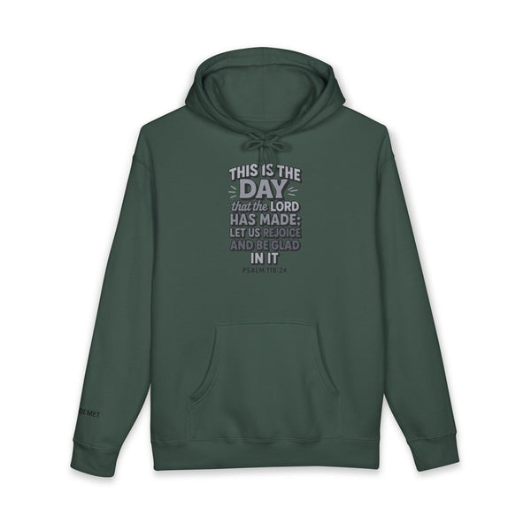 Hoodie — "This Is the Day" Psalm 118:24 Inspirational Christian Hoodie