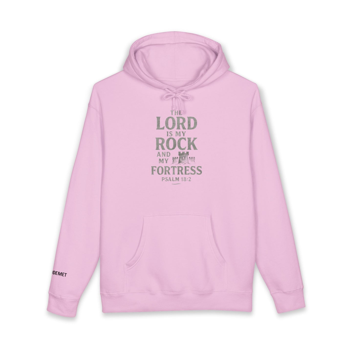 Psalm 18:2 Hoodie — "The Lord is My Rock and My Fortress" Christian Pullover