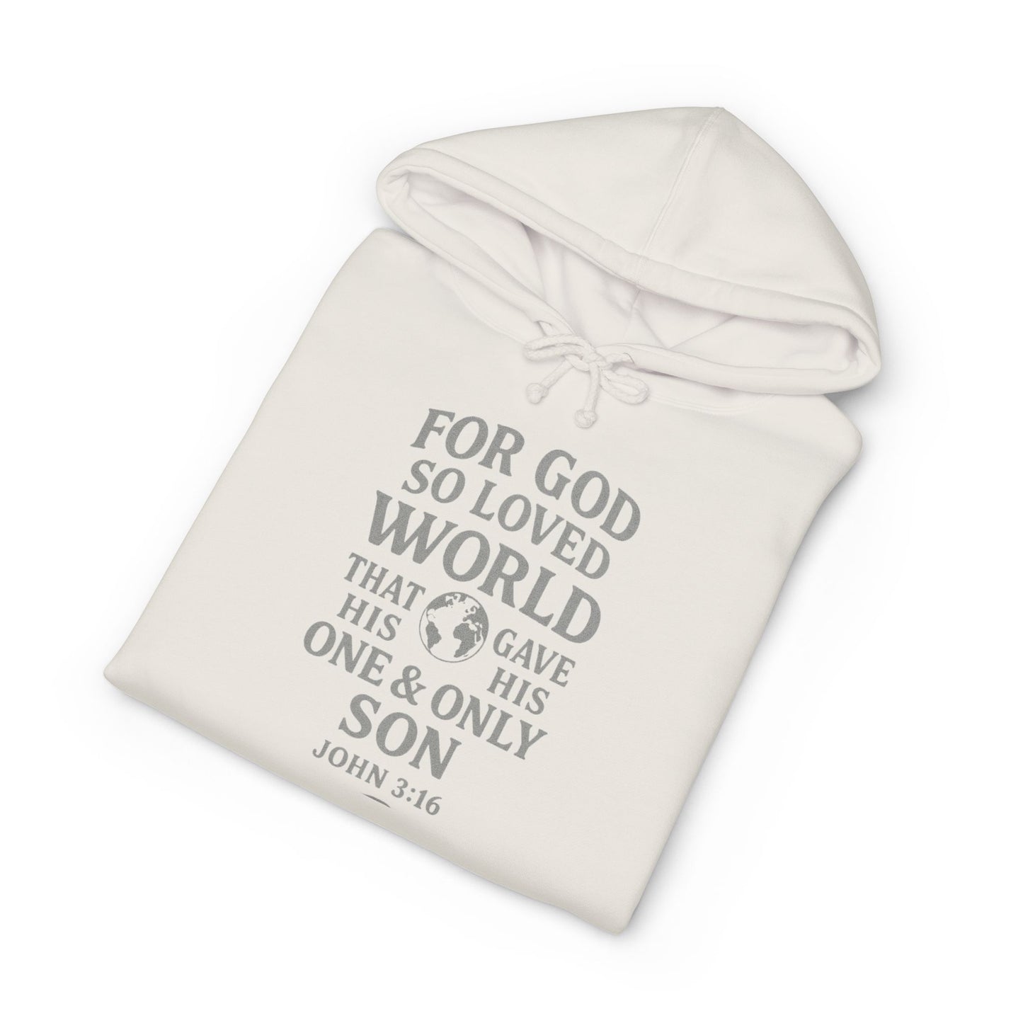 Christian Hoodie — “For God So Loved the World” John 3:16 Scripture Pullover