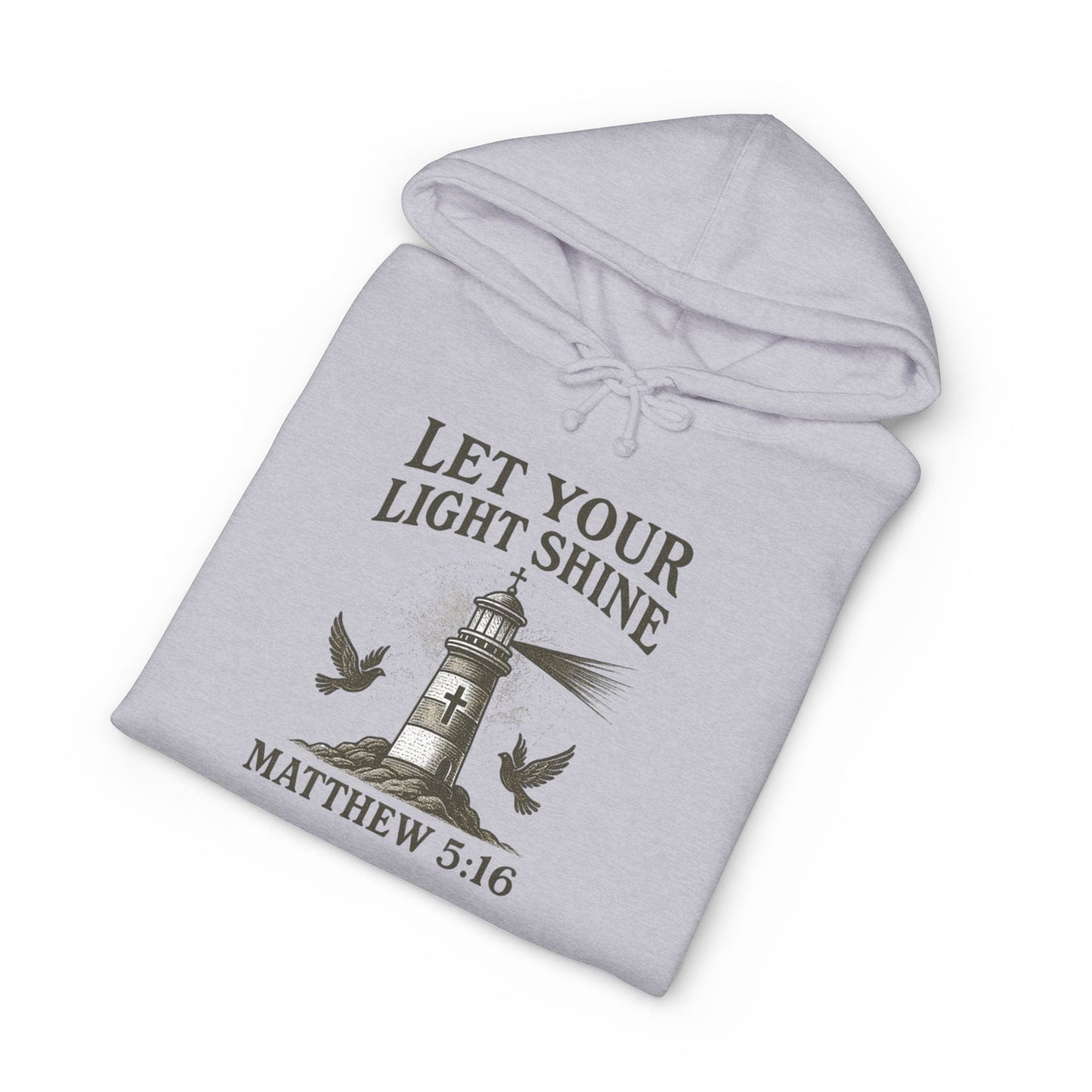 Let Your Light Shine Hoodie – Matthew 5:16 Christian Lighthouse Sweatshirt