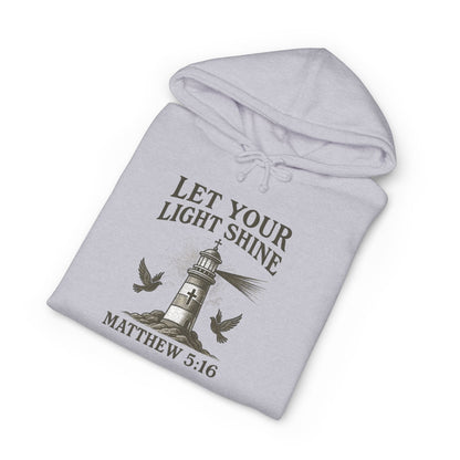Let Your Light Shine Hoodie – Matthew 5:16 Christian Lighthouse Sweatshirt