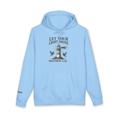 Let Your Light Shine Hoodie – Matthew 5:16 Christian Lighthouse Sweatshirt