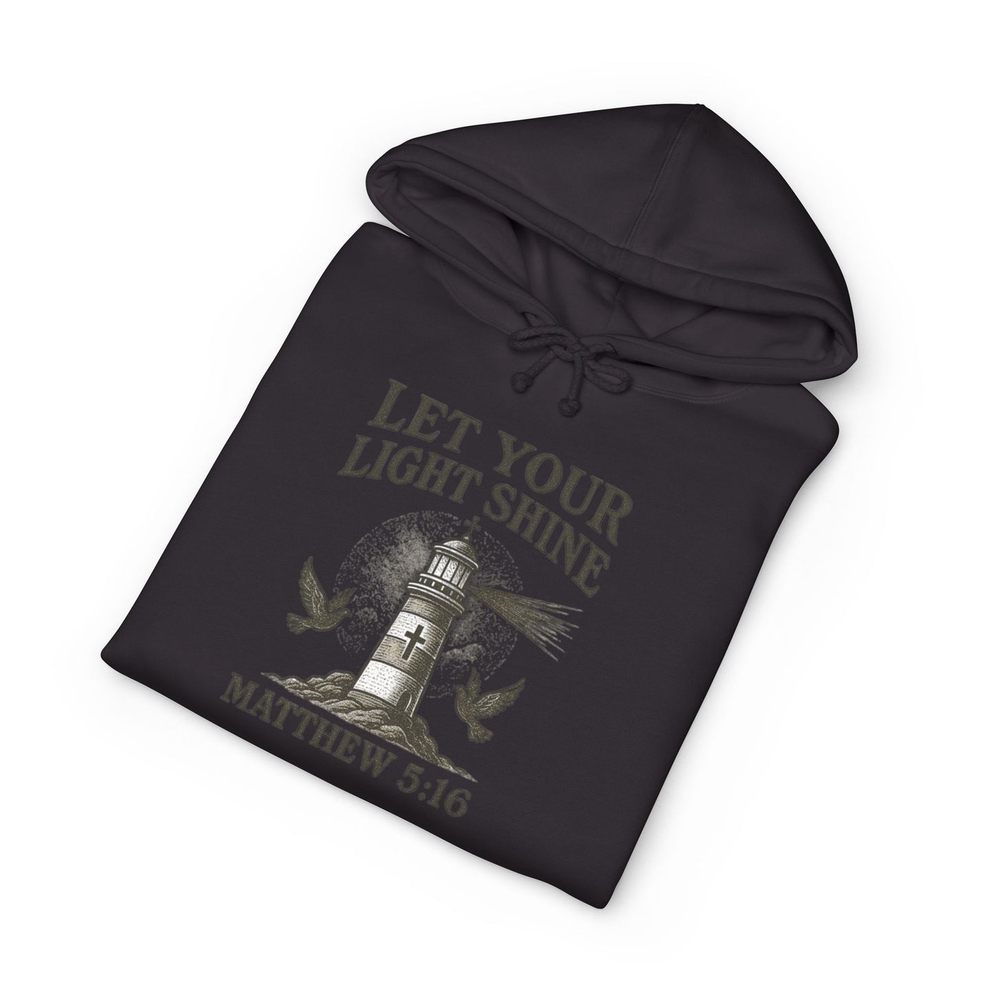 Let Your Light Shine Hoodie – Matthew 5:16 Christian Lighthouse Sweatshirt