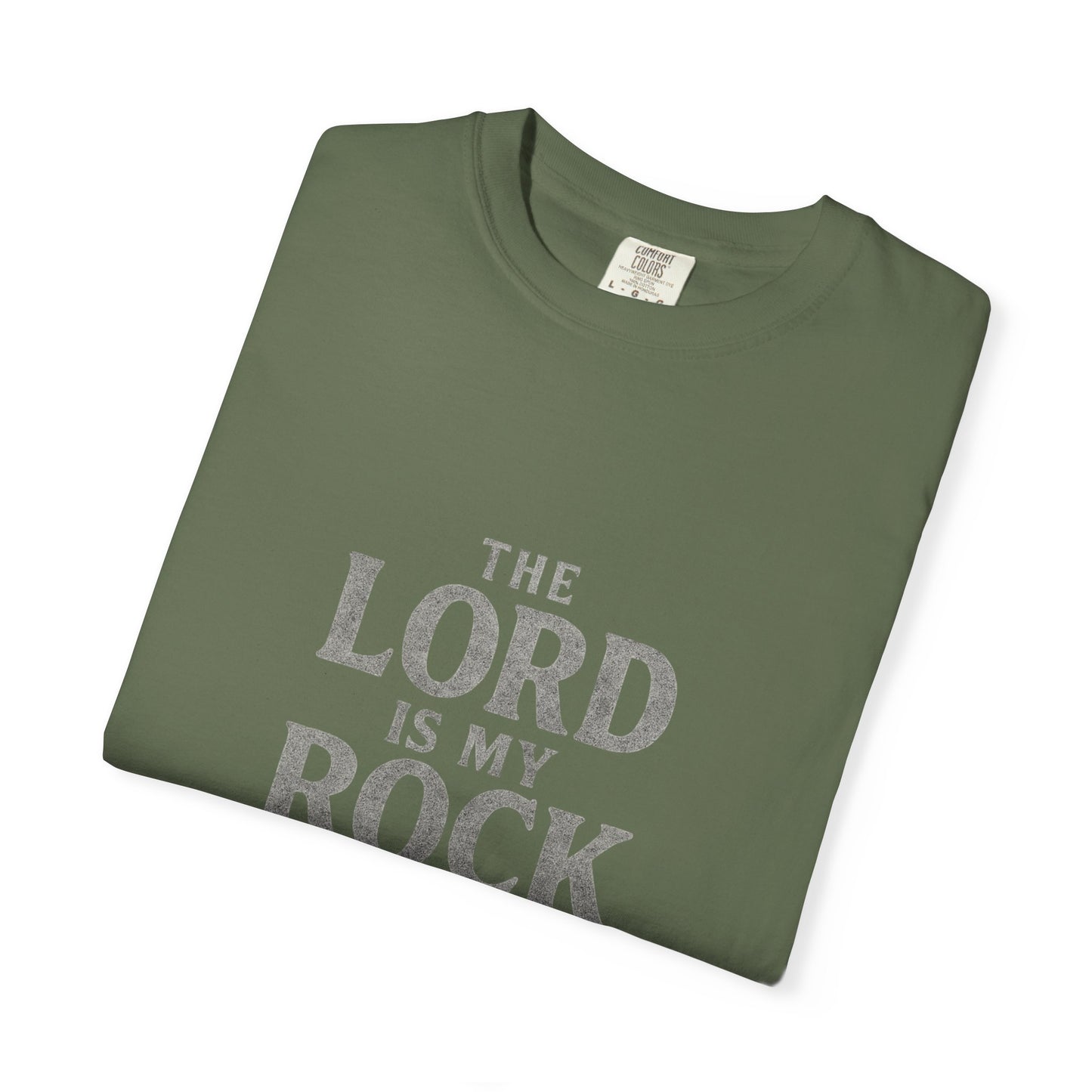 Religious T-Shirt — “The Lord is my Rock ” Psalm 18:2 Christian Tee