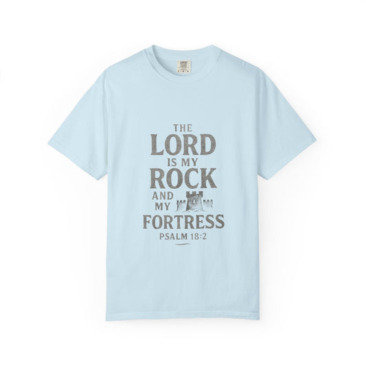 Religious T-Shirt — “The Lord is my Rock ” Psalm 18:2 Christian Tee